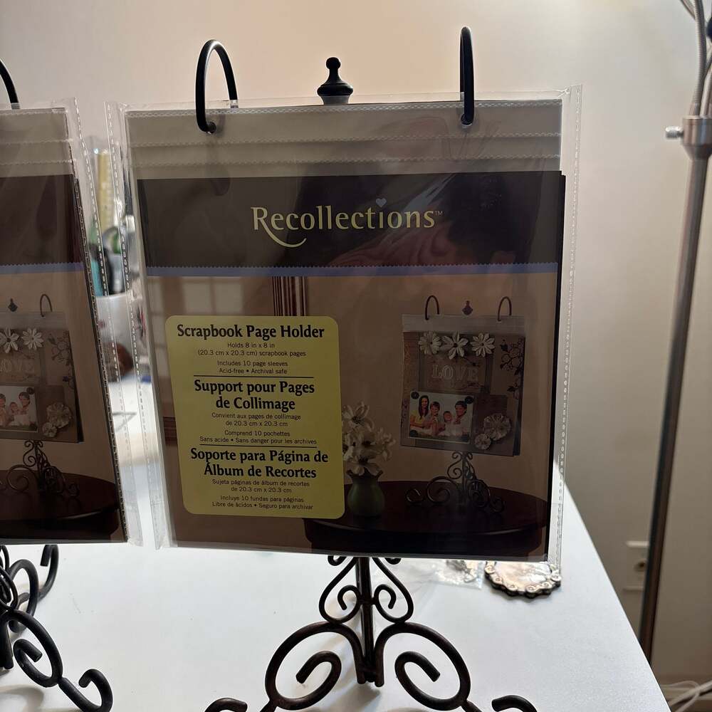 Recollections Metal Ornate Scroll Scrapbook Page Holder Standing Display Easel w